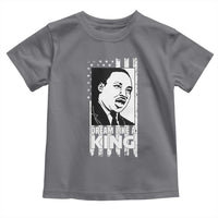 Martin Luther King MLK Toddler T Shirt Dream Like A King Black History American Flag