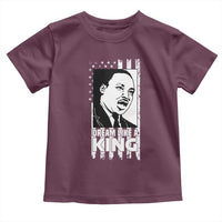 Martin Luther King MLK Toddler T Shirt Dream Like A King Black History American Flag