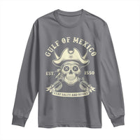 Gulf of Mexico Pirate Sugar Skull Long Sleeve Shirt Est 1550 Stay Salty And Resist