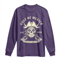 Gulf of Mexico Pirate Sugar Skull Long Sleeve Shirt Est 1550 Stay Salty And Resist