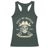 Gulf of Mexico Pirate Sugar Skull Racerback Tank Top Est 1550 Stay Salty And Resist