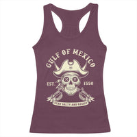 Gulf of Mexico Pirate Sugar Skull Racerback Tank Top Est 1550 Stay Salty And Resist