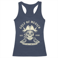 Gulf of Mexico Pirate Sugar Skull Racerback Tank Top Est 1550 Stay Salty And Resist