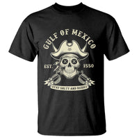 Gulf of Mexico Pirate Sugar Skull T Shirt Est 1550 Stay Salty And Resist