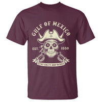 Gulf of Mexico Pirate Sugar Skull T Shirt Est 1550 Stay Salty And Resist