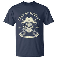 Gulf of Mexico Pirate Sugar Skull T Shirt Est 1550 Stay Salty And Resist