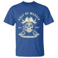 Gulf of Mexico Pirate Sugar Skull T Shirt Est 1550 Stay Salty And Resist