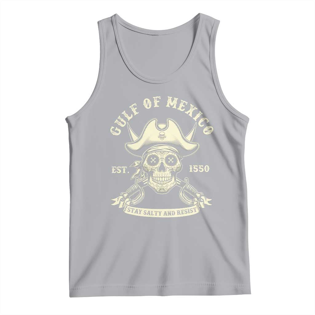 Gulf of Mexico Pirate Sugar Skull Tank Top Est 1550 Stay Salty And Resist