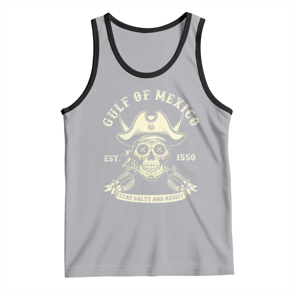 Gulf of Mexico Pirate Sugar Skull Tank Top Est 1550 Stay Salty And Resist