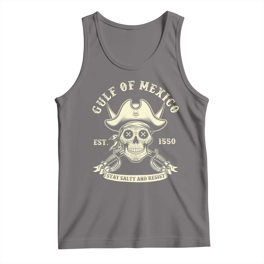 Gulf of Mexico Pirate Sugar Skull Tank Top Est 1550 Stay Salty And Resist