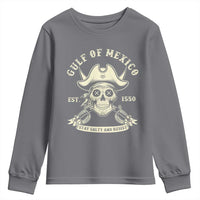 Gulf of Mexico Pirate Sugar Skull Youth Sweatshirt Est 1550 Stay Salty And Resist