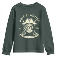 Gulf of Mexico Pirate Sugar Skull Youth Sweatshirt Est 1550 Stay Salty And Resist