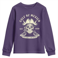 Gulf of Mexico Pirate Sugar Skull Youth Sweatshirt Est 1550 Stay Salty And Resist