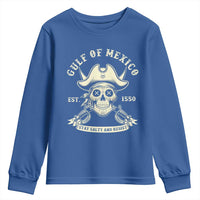Gulf of Mexico Pirate Sugar Skull Youth Sweatshirt Est 1550 Stay Salty And Resist