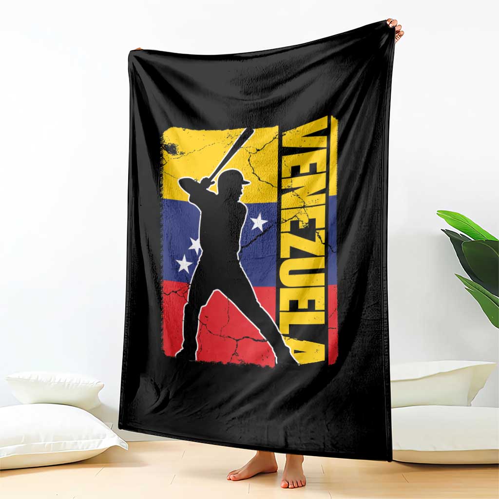 Venezuela Baseball Pride Vintage Flag Throw Blanket Venezuelan Sports Fan Gift for Latino Beisbol Lovers