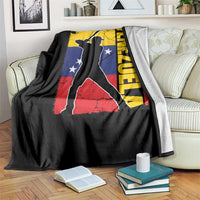 Venezuela Baseball Pride Vintage Flag Throw Blanket Venezuelan Sports Fan Gift for Latino Beisbol Lovers