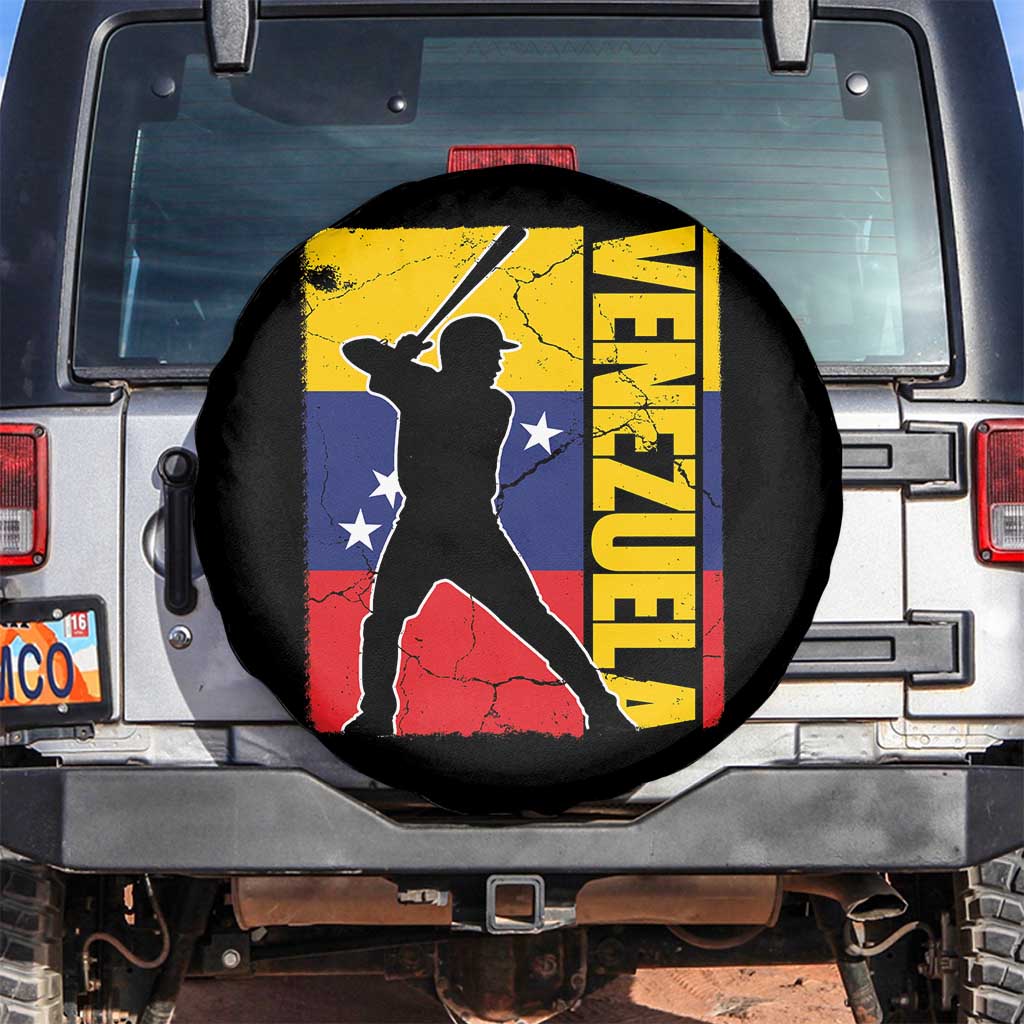 Venezuela Baseball Pride Vintage Flag Spare Tire Cover Venezuelan Sports Fan Gift for Latino Beisbol Lovers