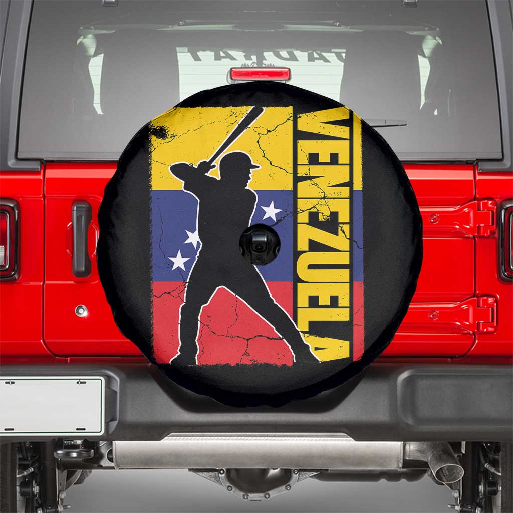 Venezuela Baseball Pride Vintage Flag Spare Tire Cover Venezuelan Sports Fan Gift for Latino Beisbol Lovers