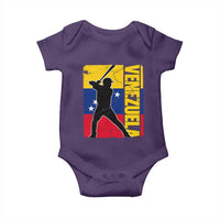 Venezuela Baseball Pride Vintage Flag Baby Onesie Venezuelan Sports Fan Gift for Latino Beisbol Lovers