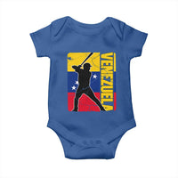 Venezuela Baseball Pride Vintage Flag Baby Onesie Venezuelan Sports Fan Gift for Latino Beisbol Lovers