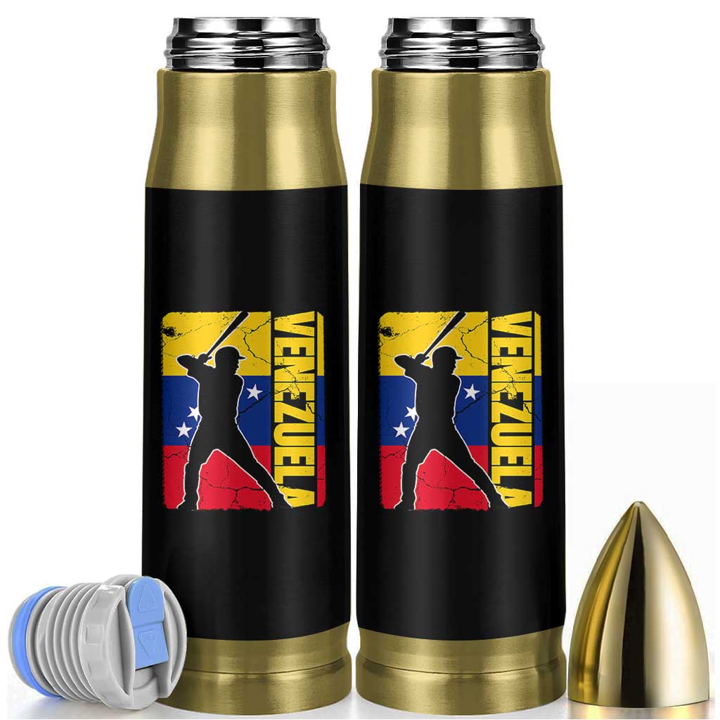 Venezuela Baseball Pride Vintage Flag Bullet Tumbler Venezuelan Sports Fan Gift for Latino Beisbol Lovers
