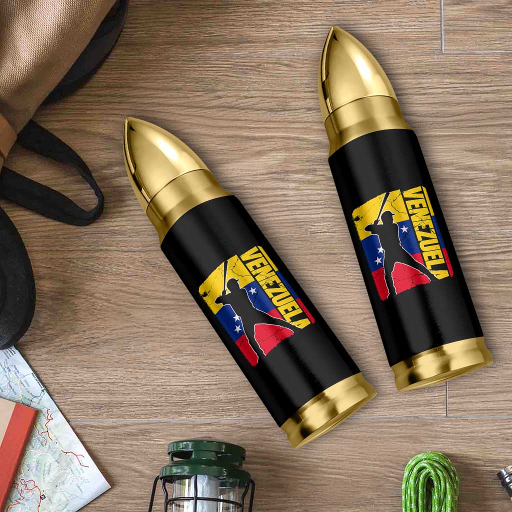 Venezuela Baseball Pride Vintage Flag Bullet Tumbler Venezuelan Sports Fan Gift for Latino Beisbol Lovers