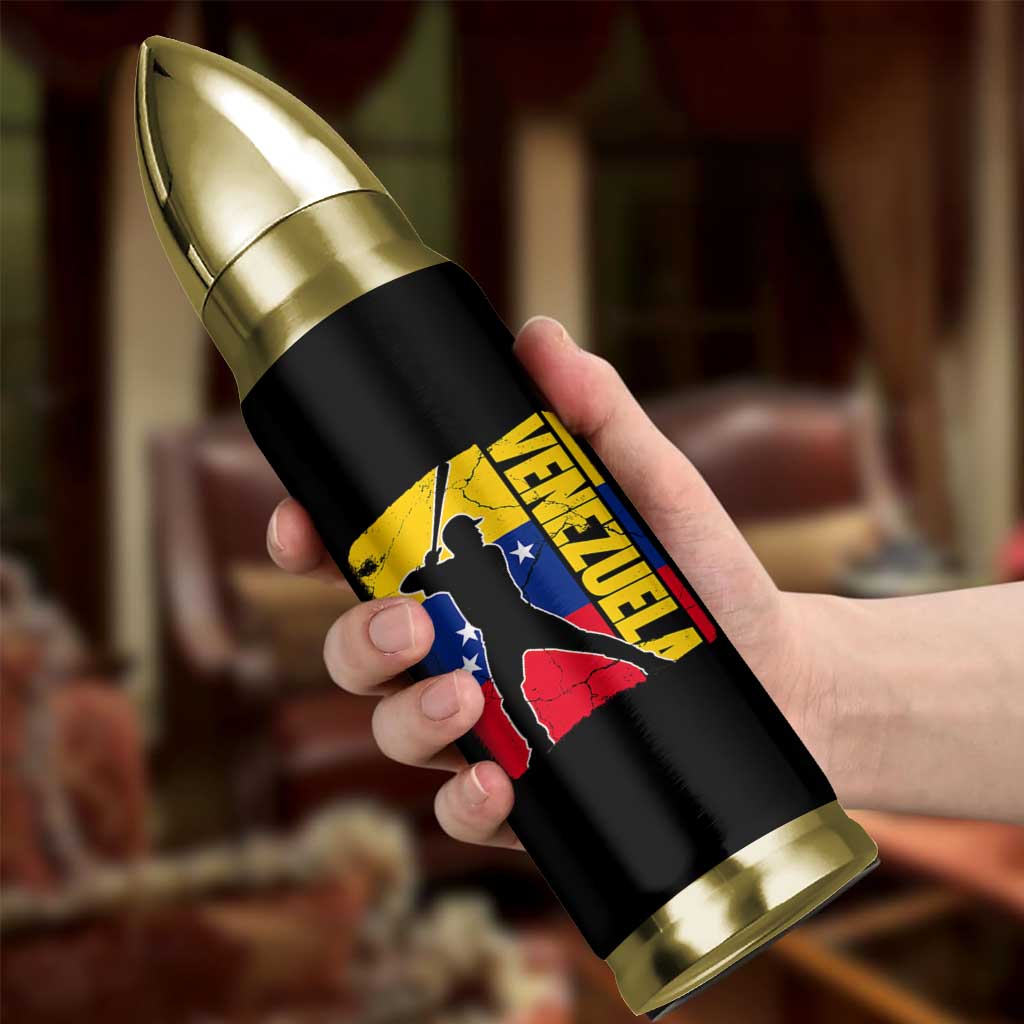 Venezuela Baseball Pride Vintage Flag Bullet Tumbler Venezuelan Sports Fan Gift for Latino Beisbol Lovers