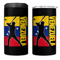 Venezuela Baseball Pride Vintage Flag 4 in 1 Can Cooler Tumbler Venezuelan Sports Fan Gift for Latino Beisbol Lovers