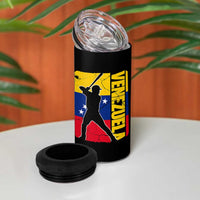 Venezuela Baseball Pride Vintage Flag 4 in 1 Can Cooler Tumbler Venezuelan Sports Fan Gift for Latino Beisbol Lovers