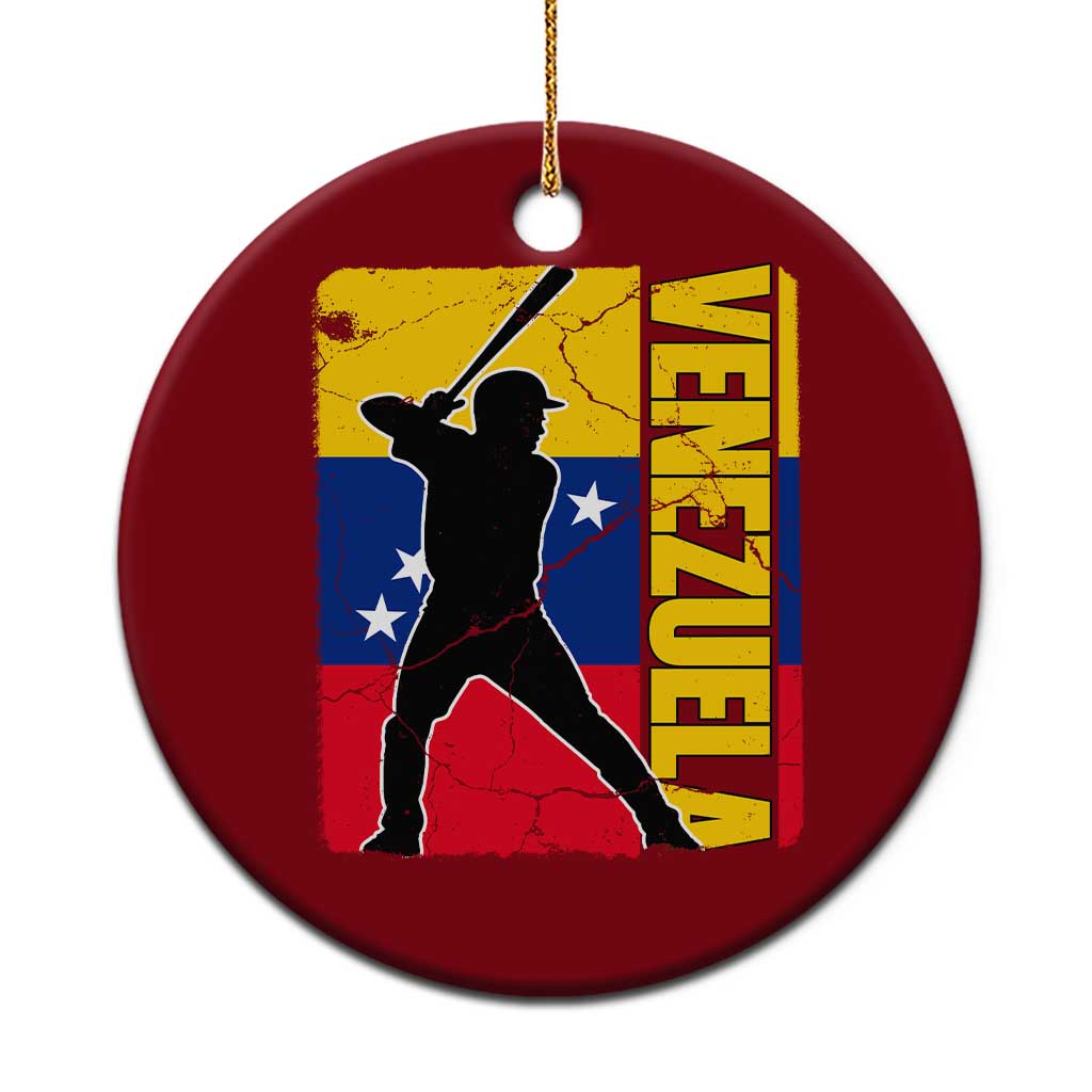 Venezuela Baseball Pride Vintage Flag Ceramic Ornament Venezuelan Sports Fan Gift for Latino Beisbol Lovers