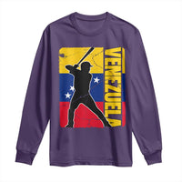 Venezuela Baseball Pride Vintage Flag Long Sleeve Shirt Venezuelan Sports Fan Gift for Latino Beisbol Lovers