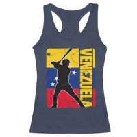 Venezuela Baseball Pride Vintage Flag Racerback Tank Top Venezuelan Sports Fan Gift for Latino Beisbol Lovers