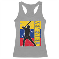 Venezuela Baseball Pride Vintage Flag Racerback Tank Top Venezuelan Sports Fan Gift for Latino Beisbol Lovers