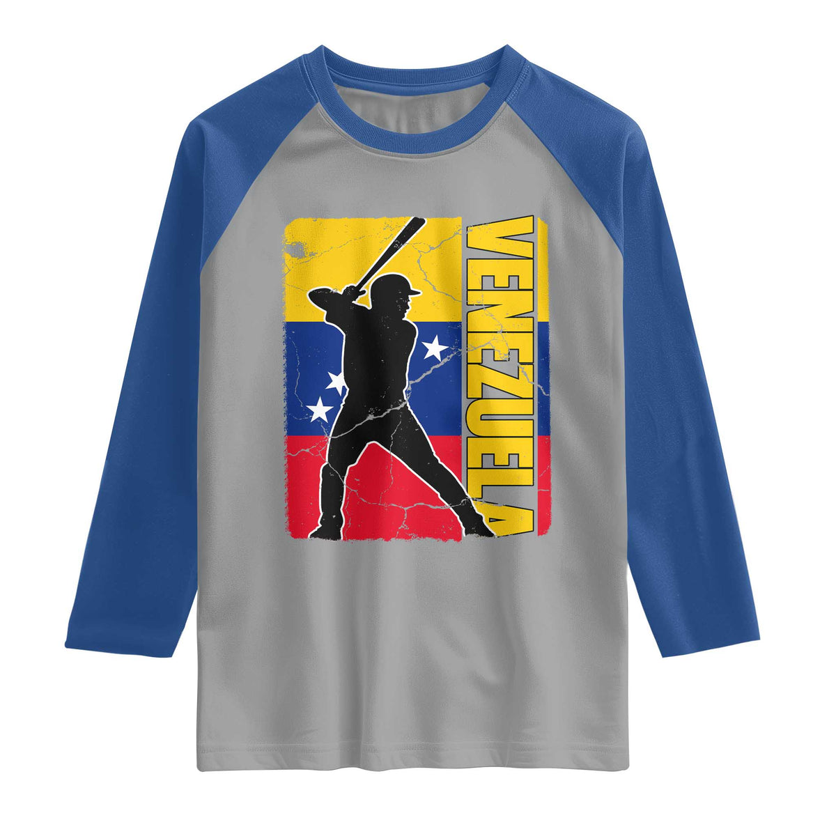 Venezuela Baseball Pride Vintage Flag Raglan Shirt Venezuelan Sports Fan Gift for Latino Beisbol Lovers