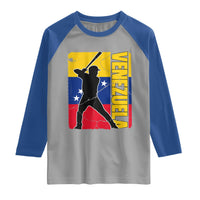 Venezuela Baseball Pride Vintage Flag Raglan Shirt Venezuelan Sports Fan Gift for Latino Beisbol Lovers