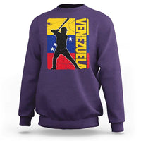 Venezuela Baseball Pride Vintage Flag Sweatshirt Venezuelan Sports Fan Gift for Latino Beisbol Lovers