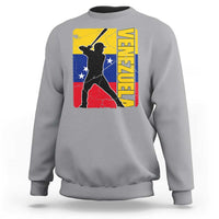 Venezuela Baseball Pride Vintage Flag Sweatshirt Venezuelan Sports Fan Gift for Latino Beisbol Lovers