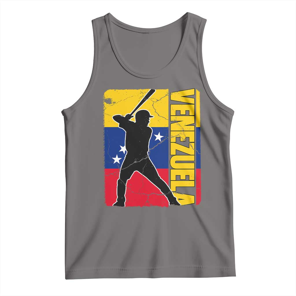 Venezuela Baseball Pride Vintage Flag Tank Top Venezuelan Sports Fan Gift for Latino Beisbol Lovers