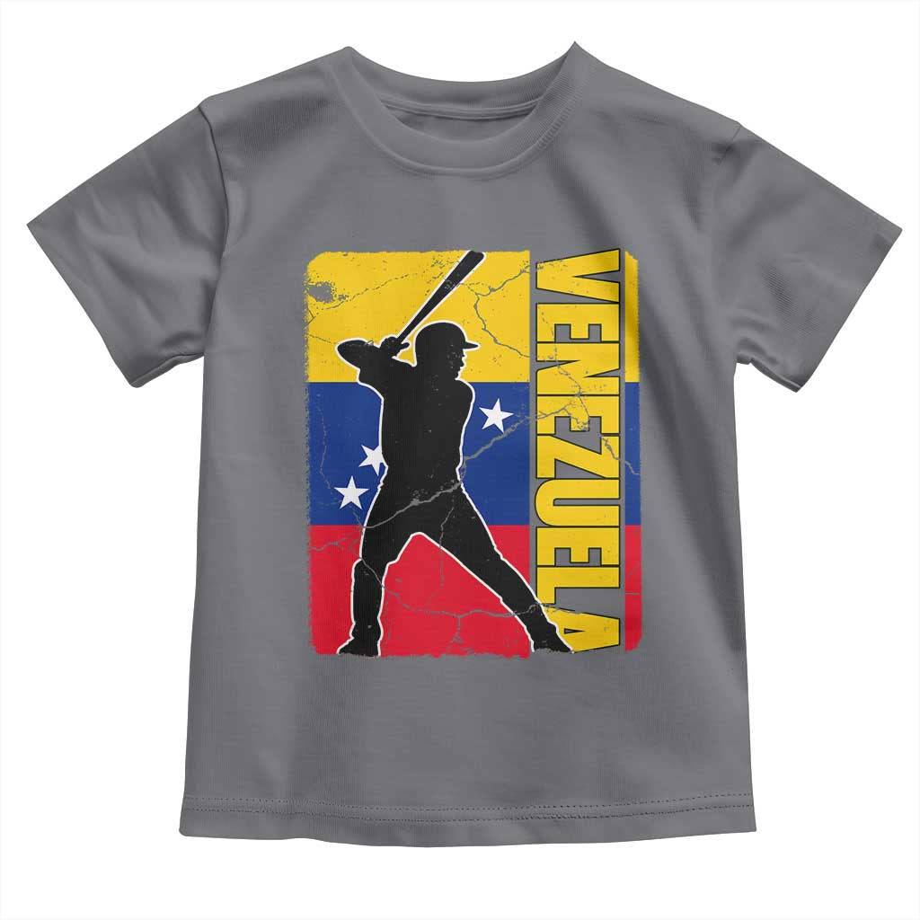 Venezuela Baseball Pride Vintage Flag Toddler T Shirt Venezuelan Sports Fan Gift for Latino Beisbol Lovers