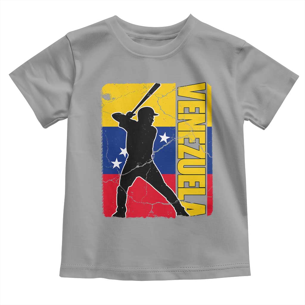Venezuela Baseball Pride Vintage Flag Toddler T Shirt Venezuelan Sports Fan Gift for Latino Beisbol Lovers