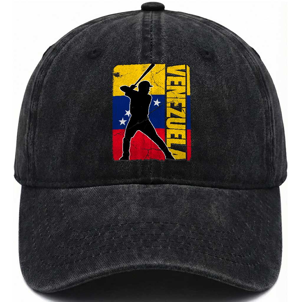 Venezuela Baseball Pride Vintage Flag Washed Cotton Baseball Cap Venezuelan Sports Fan Gift for Latino Beisbol Lovers
