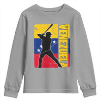 Venezuela Baseball Pride Vintage Flag Youth Sweatshirt Venezuelan Sports Fan Gift for Latino Beisbol Lovers