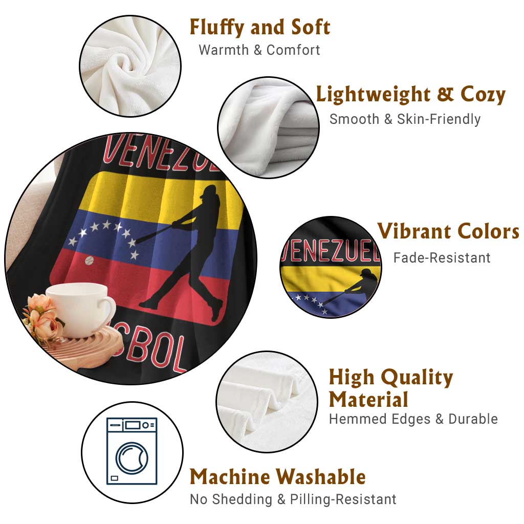 Venezuela Beisbol Flag Throw Blanket Venezuelan Baseball Pride Latino Sports Fans