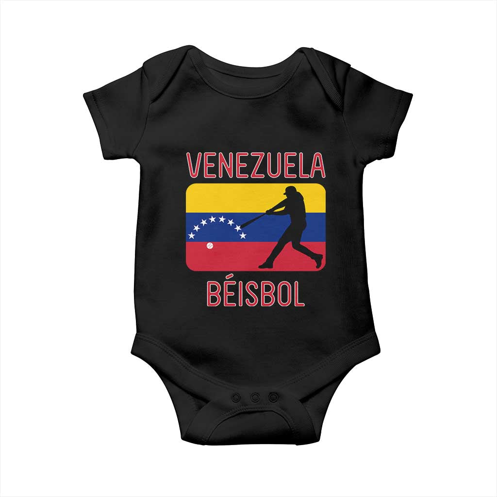 Venezuela Beisbol Flag Baby Onesie Venezuelan Baseball Pride Latino Sports Fans