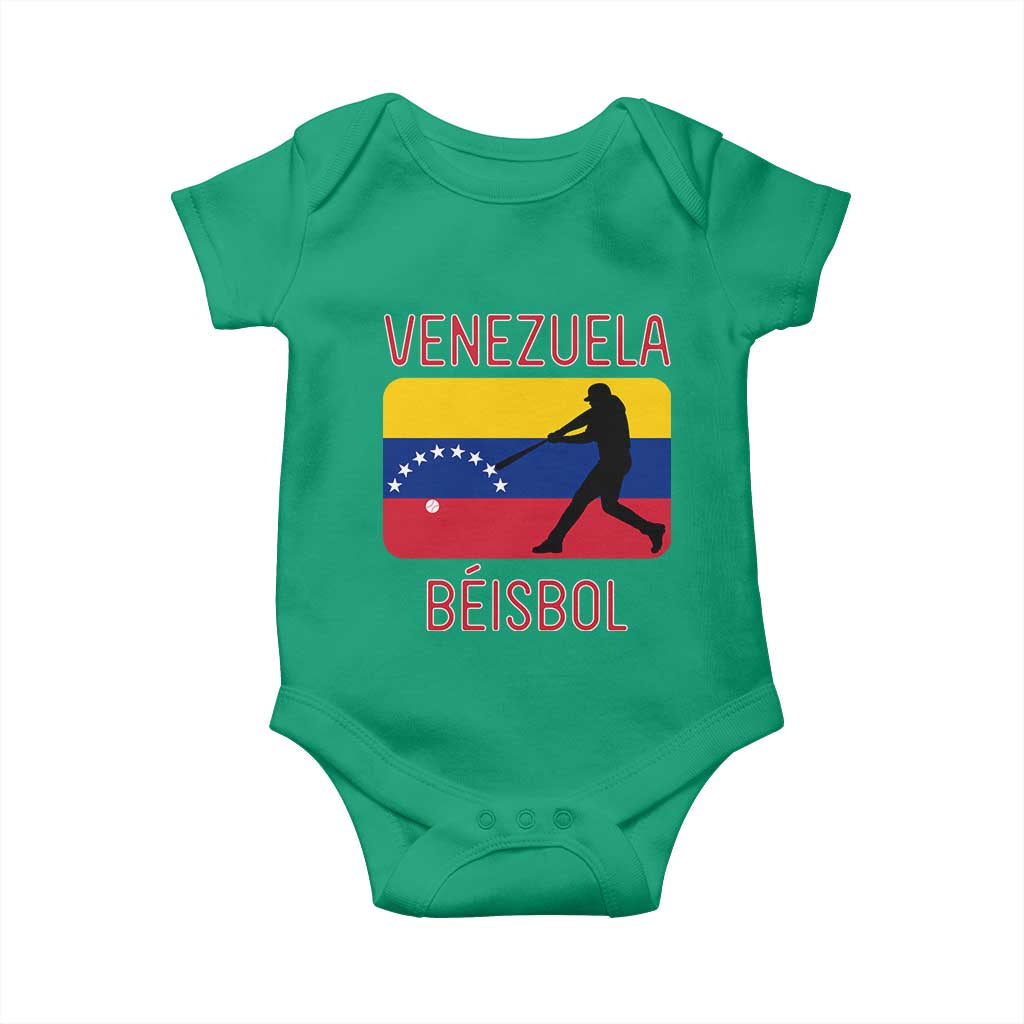 Venezuela Beisbol Flag Baby Onesie Venezuelan Baseball Pride Latino Sports Fans
