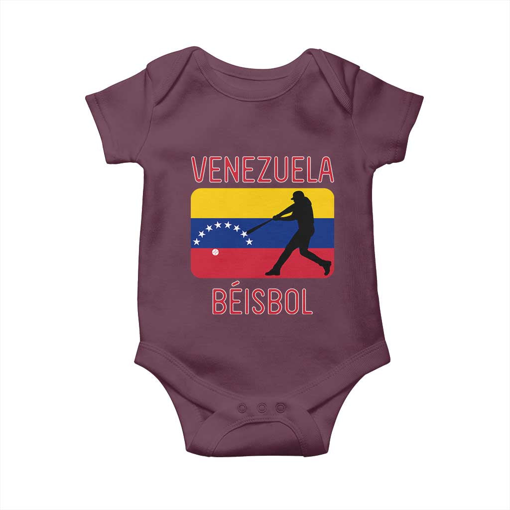 Venezuela Beisbol Flag Baby Onesie Venezuelan Baseball Pride Latino Sports Fans