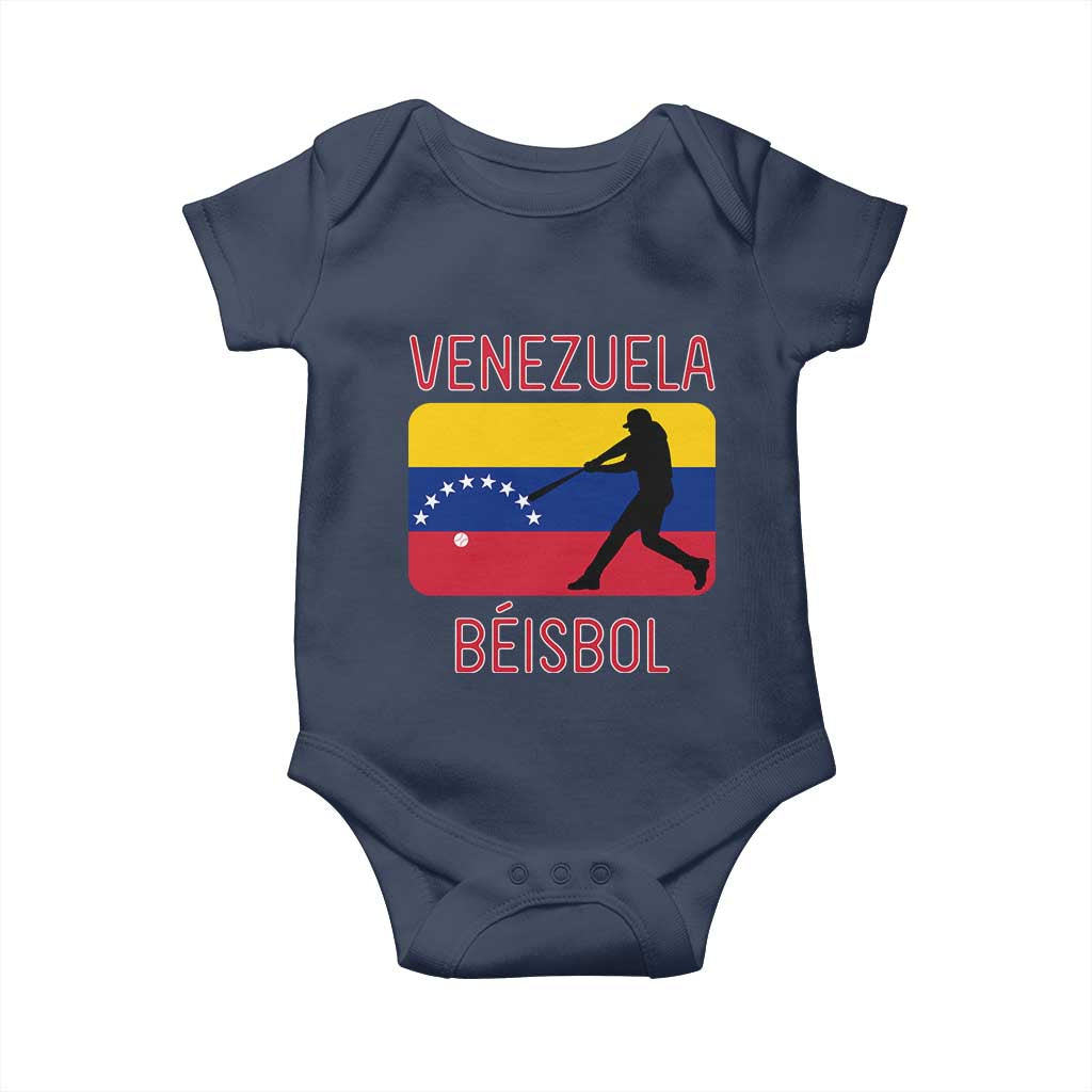 Venezuela Beisbol Flag Baby Onesie Venezuelan Baseball Pride Latino Sports Fans