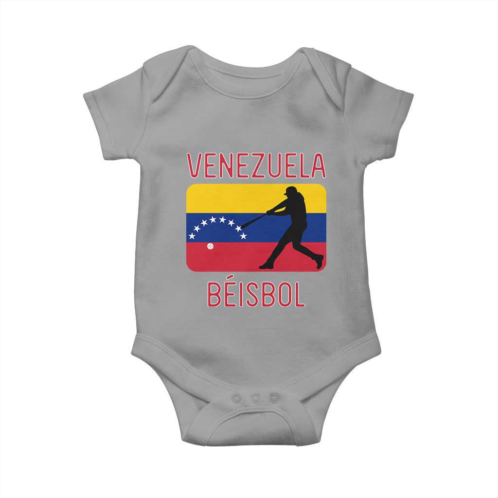 Venezuela Beisbol Flag Baby Onesie Venezuelan Baseball Pride Latino Sports Fans