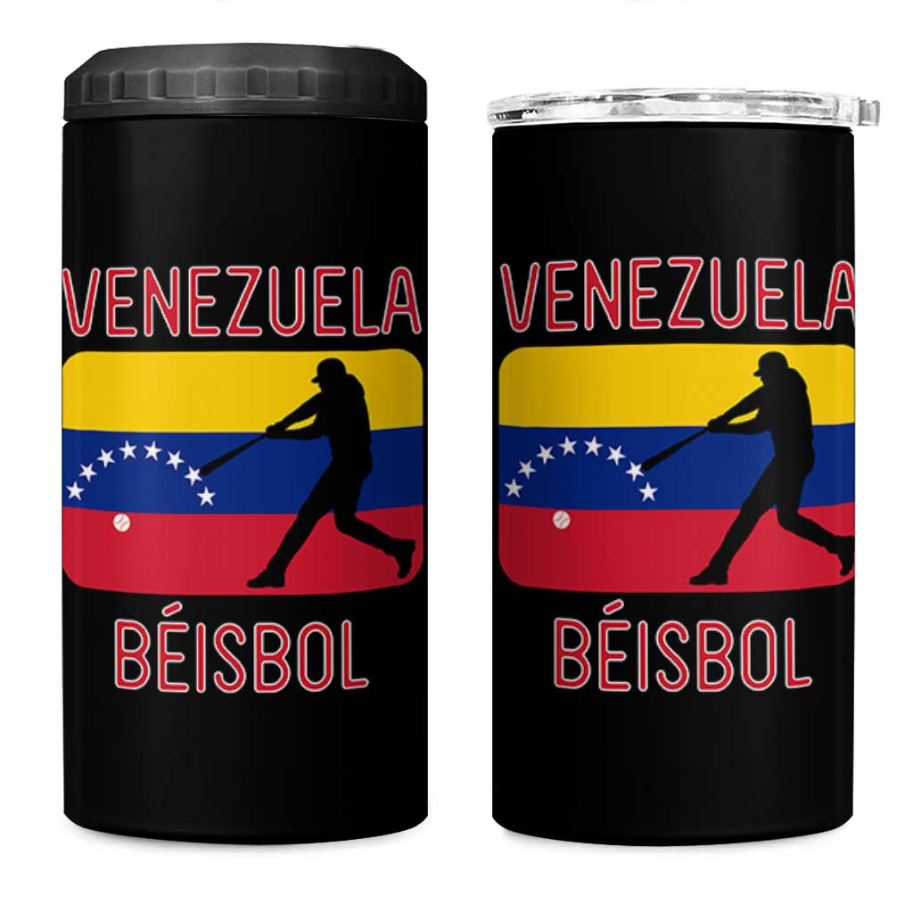 Venezuela Beisbol Flag 4 in 1 Can Cooler Tumbler Venezuelan Baseball Pride Latino Sports Fans