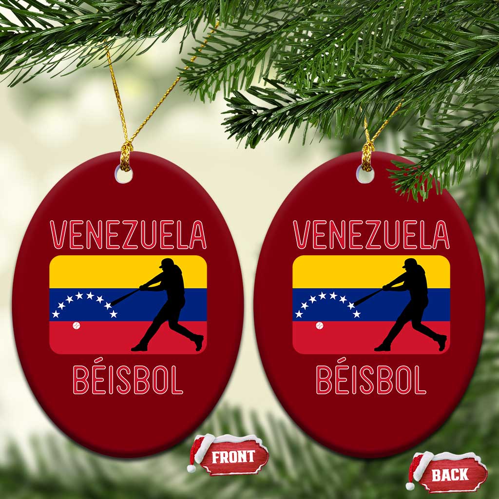 Venezuela Beisbol Flag Ceramic Ornament Venezuelan Baseball Pride Latino Sports Fans